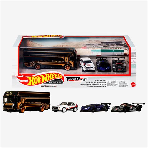 Hot Wheels Premium Collector Display Set Toy Cars Team Transport