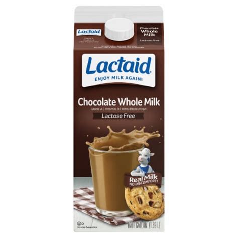 Lactaid Lactose Free Chocolate Whole Milk Half Gallon Oz Fred Meyer