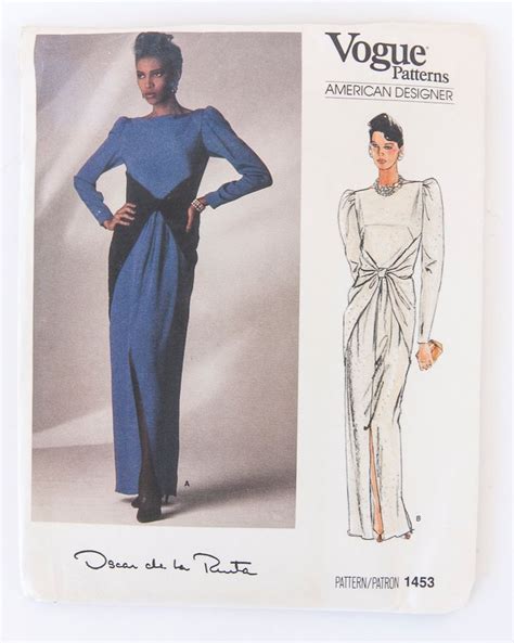 Vintage Vogue Patterns Oscar De La Renta Pattern 1453