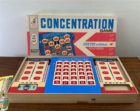 Vintage Concentration Board Game Th Edition Milton Bradley