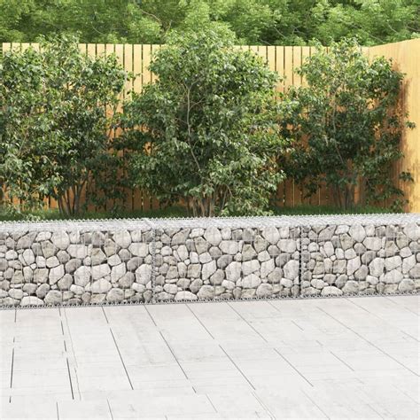 Maison Exclusive Mur En Gabion Avec Couvercles Acier Galvanis X