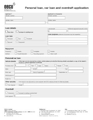 Overdraft Form