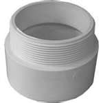 Canplas Pipe Adapter In Mnpt X Hub Pvc White