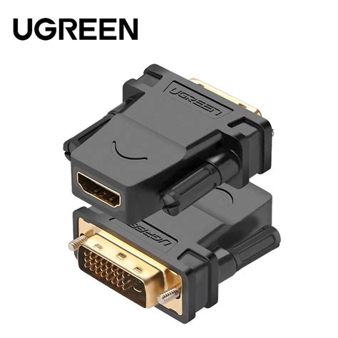 UGREEN DVI 24 1 MALE TO HDMI FEMALE ADAPTER BLACK