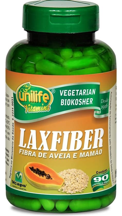 Laxante Natural - Laxante Natural Laxfiber Fibra Aveia Mamão Unilife 90 Caps - R$ 25,99 ...