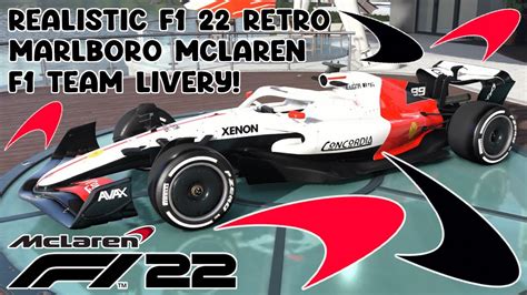 Realistic F1 22 Retro Marlboro Mclaren F1 My Team Livery Youtube