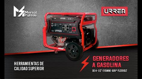 GENERADORES A GASOLINA URREA YouTube