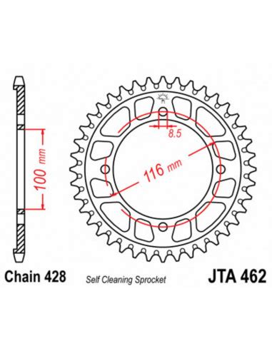 Couronne Jt Sprockets Aluminium Noir Ultra Light Anti Boue