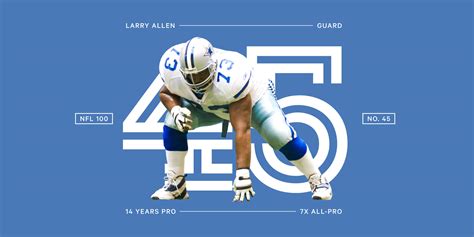 NFL 100 At No 45 Larry Allen Lives In Mythological Lore But He Was