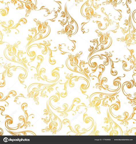 White And Gold Floral Background