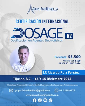 Certificación Internacional DOSAGE N2 Tijuana B C 14 15 12 2024