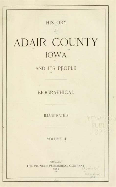 Adair County Archives – Iowa Genealogy