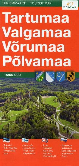 Maps - Tourism maps - Tartumaa, Valgamaa, Võrumaa, Pölavmaa