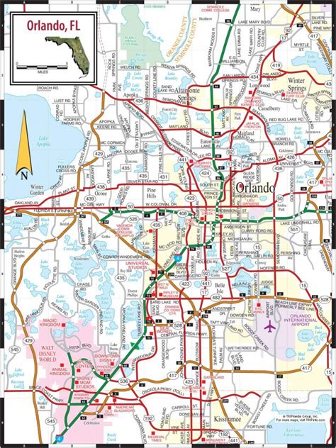 Orlando Maps | Florida, U.s. | Maps Of Orlando - Road Map To Orlando ...