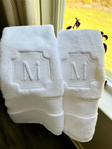 Monogram Embroidered Hand Towel Egyptian Cotton Embroidered Towel