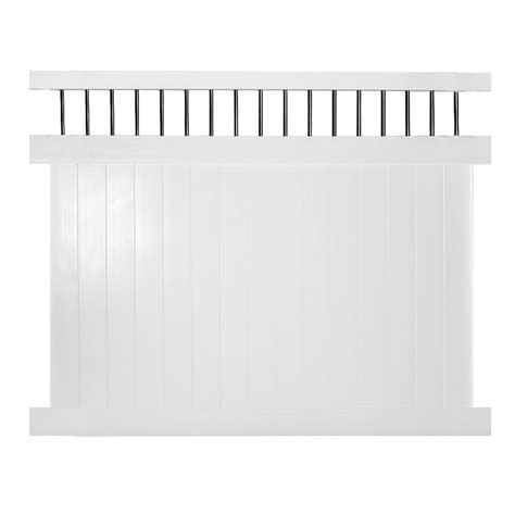 Weatherables Ashton 6 Ft H X 8 Ft W White Vinyl Privacy Fence Panel