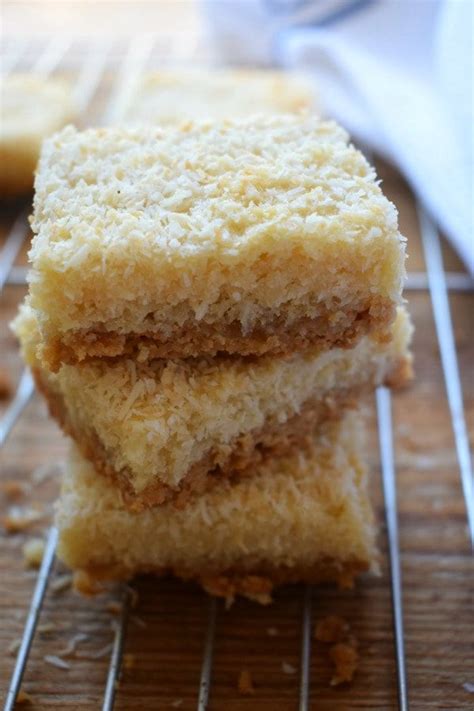 Chewy Coconut Squares - Julia's Cuisine Coconut Squares Recipe, Coconut Bars, Coconut Cookies ...