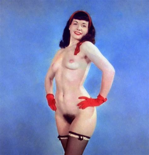 Bettie Page Nude Color Cumception