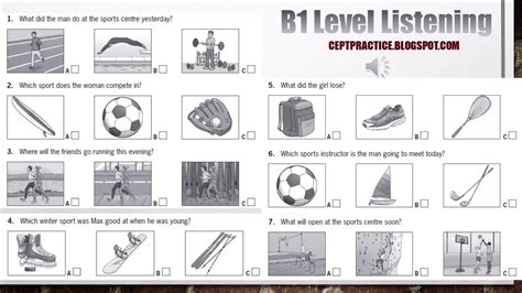 CEPT PRACTICE B1 LEVEL LISTENING 1 WITH ANSWER KEY Cambridge English