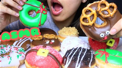 Asmr Christmas Holiday Dessert Krispy Kreme Dougnuts Whip Cream Big