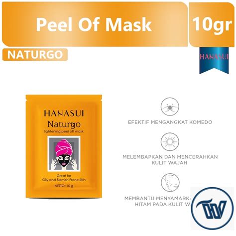 Jual Hanasui Naturgo Lightening Peel Of Mask Gr Shopee Indonesia