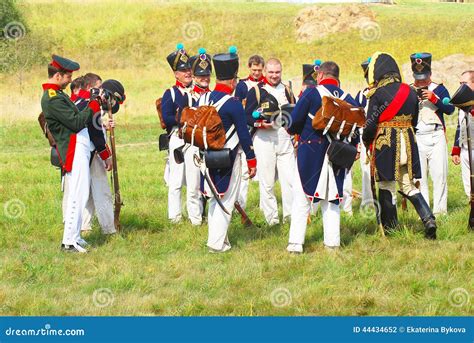 Portrait Of Reenactors Dressed As Napoleonic War French Soldiers Editorial Photography Image