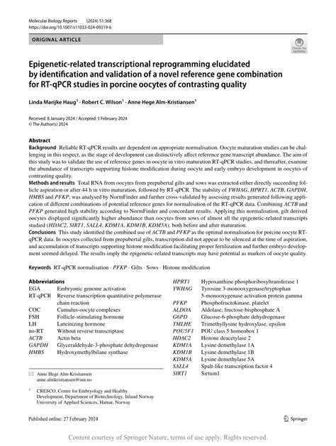 Pdf Epigenetic Related Transcriptional Reprogramming Elucidated By