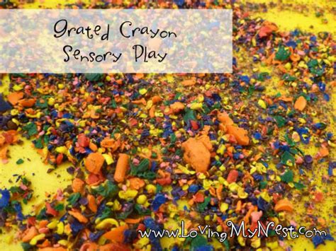 Grated Crayons Sensory Play Loving My Nest