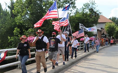 Second Amendment Trump Supporters March And Hold Rally Downtown