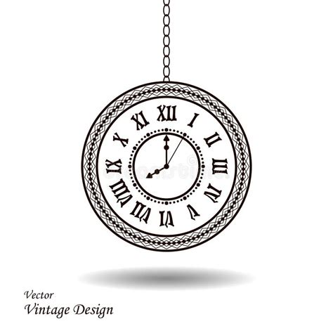 Vector Vintage Clock Dial Stock Vector Illustration Of Baroque 79714134