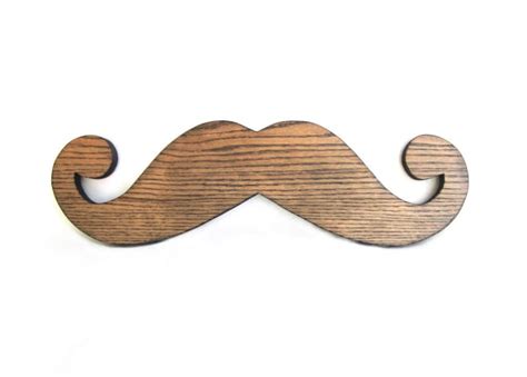 Big Mustache Hanging Wood Burned Edges Etsy