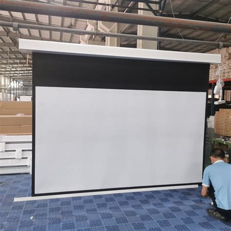 200 Inch Electric Motorized Projection Screen For Cinema School Office