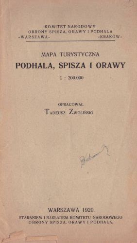 Mapa Podhala Spisza I Orawy 1 200 000 Antykwariat Filar