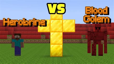 Herobrine VS Blood Golem for Golden Cross! Minecraft - YouTube