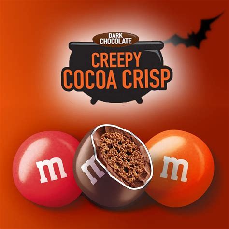 Mandms Creepy Cocoa Crisp Hallowen Candy Dark Chocolate 8oz Bag