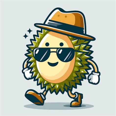 Premium Vector | Funny durian character