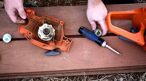 Replacing A Spring In The Chainsaw Youtube