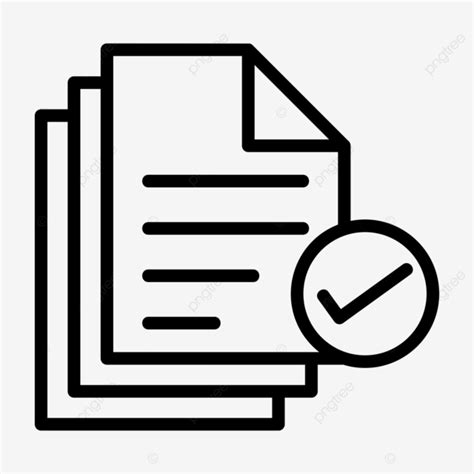 Compliance Line Icon Vector Compliance Icon Approval Approved PNG