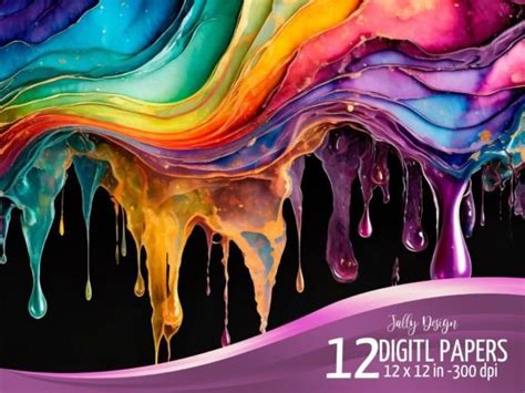 Purple Dramy Alcohol Ink Digital Paper Graphic By Jallydesign