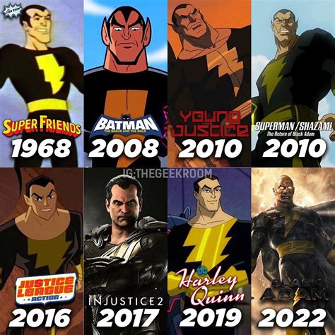 Geek Room Comics Argentina On Instagram Black Adam Y Sus Adaptaciones