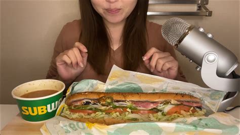 Asmr Subway🥪 Eating Sounds😚♪ Youtube