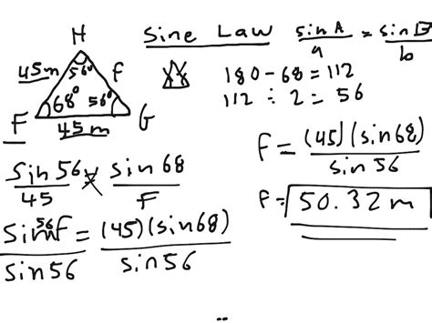 Sine Law Math Trigonometry Showme