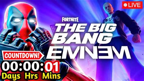 Live Fortnite Big Bang Event Countdown Eminem Joinable Br Squads