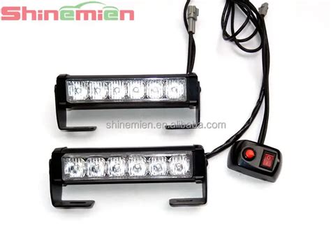 Red Blue Strobe Led Police Light Bar Aluminum Casing Car Diy Headlights Daytime Fog Lamp 12v Ems ...