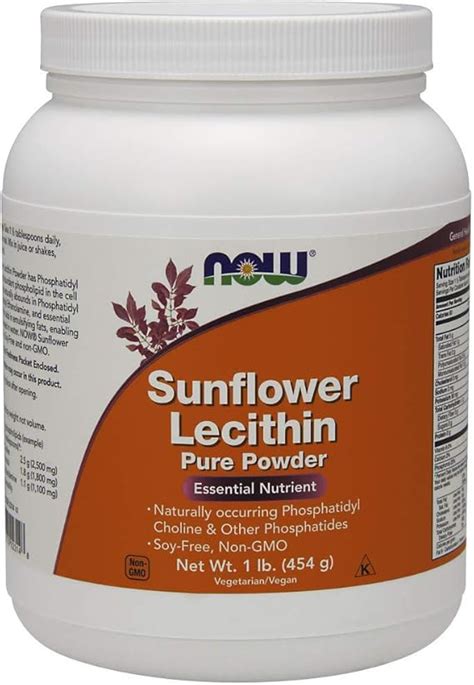 Now Foods Sunflower Lecithin Powder Pound Amazon Ca Health