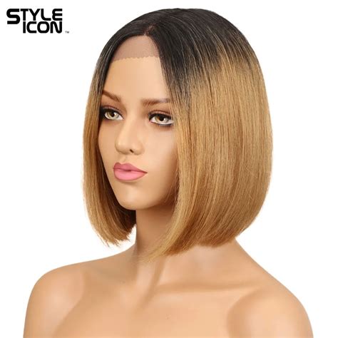 Styleicon Brazilian Straight Human Hair Wig 10inch Bob Short Hair Wig Color 1b 2 99j 1b27