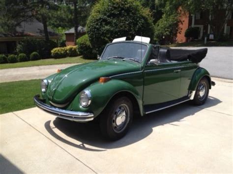 Find Used Restored 72 Vw Convertible Dark Green In Augusta Georgia