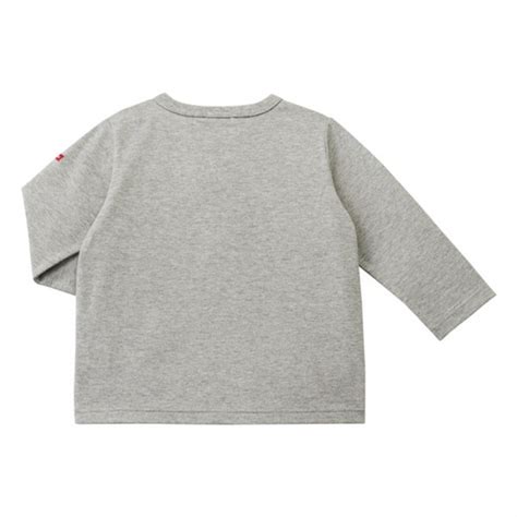 MIKI HOUSE Hot Biscuits Long Sleeve T Shirt Grey MIKI HOUSE Authorized Online Store In Melbourne