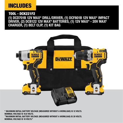 Dewalt Xtreme V Max Cordless Drill Combo Kit Dck F Atelier