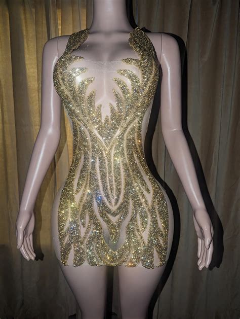 Rhinestones Mini Dress – Prima Dons & Donnas